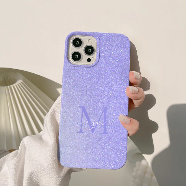 Blush Lavender Diamond Glitzer Ombre Custom Chic Case-Mate iPhone Hülle (Von Creator hochgeladen)
