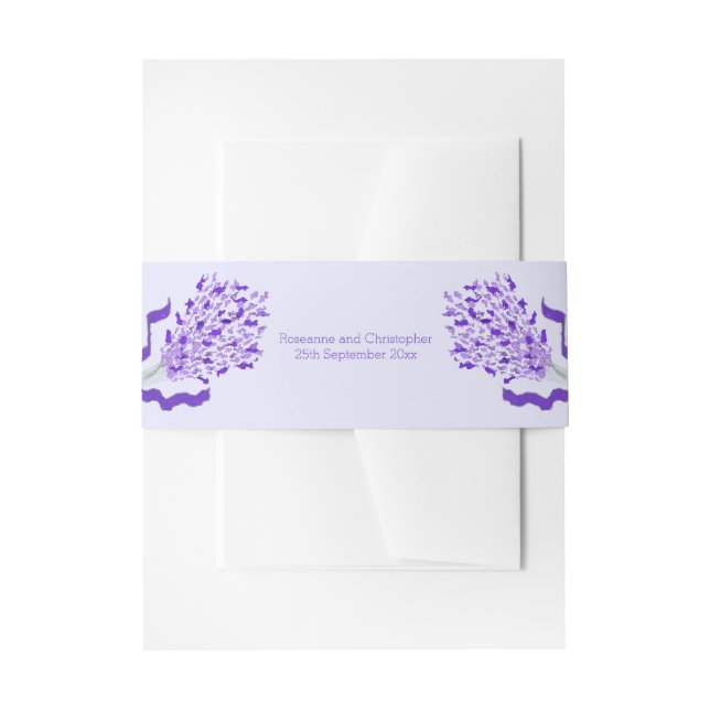 Blush Lavender Wedding Einladungsbanderole (Vorderseite Beispiel)