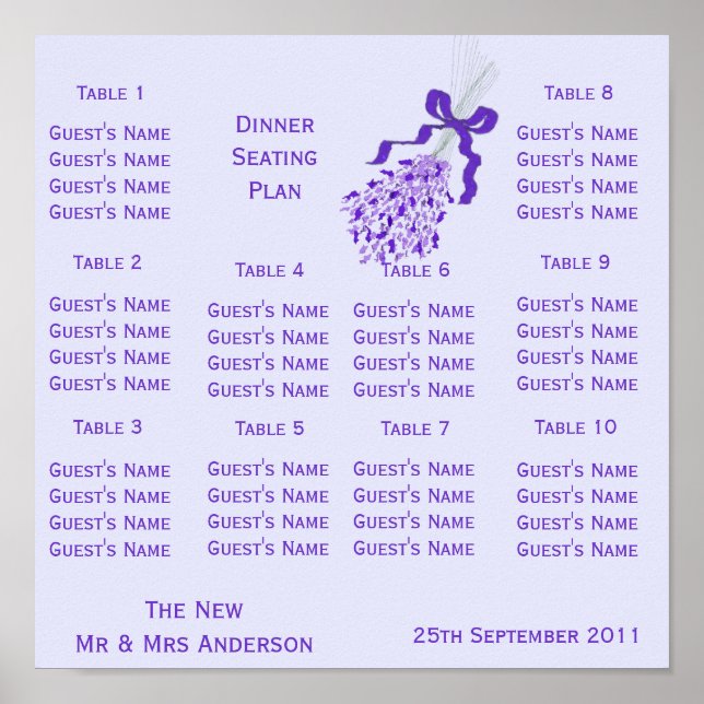 Blush Lavender Wedding Poster (Vorne)