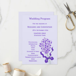 Blush Lavender Wedding Programm