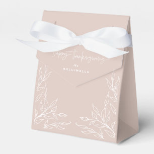 Blush Leaf Motif Happy Thanksgiving Geschenkschachtel