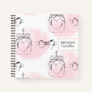 Blush-Liebe   Personalisiertes SpiralNotebook Notizbuch