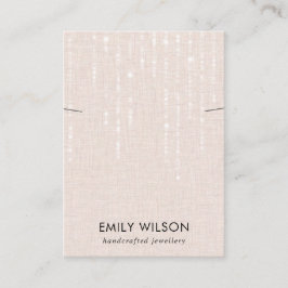 BLUSH LINEN LIGHT STRINGS NOKLACE BAND DISPLAY VISITENKARTE