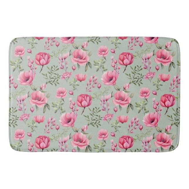 Blush Meadow-Blüten in Blüte Badematte (Vorderseite)