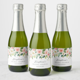 Blush Mini Sparkling Weinflaschen Etiketten