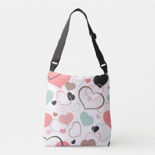 Blush Mint Hearts Tragetaschen Mit Langen Trägern