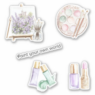 Blush Mint Male Deine eigene Welt Aufkleber