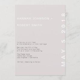 Blush Modern Hochzeitseinladung Einladung