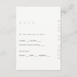 Blush Modern Wedding RSVP Card Karte