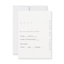 Blush Modern Wedding RSVP Card