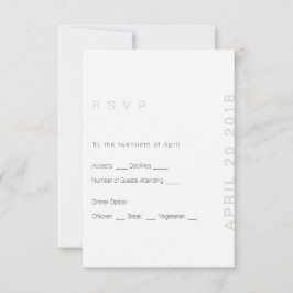 Blush Modern Wedding RSVP Card Karte
