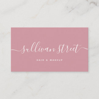 Blush Modernes Haar Makeup Visitenkarte