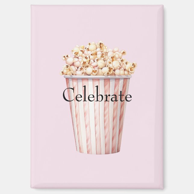 Blush Movie Time Popcorn Magnet (Vorderseite)