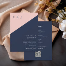 Blush Navy Blue Modern auf einer Hochzeit