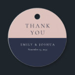 Blush Navy Blue Moderne Hochzeit Geschenkanhänger<br><div class="desc">Blush Navy Blue Modern Gastgeschenk Hochzeit Tags</div>
