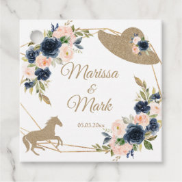 Blush & Navy Kentucky Derby Wedding Geschenkanhänger