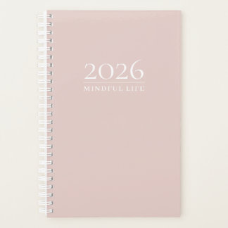 Blush Nude 2026 Planner | Custom Title & Initials Planer