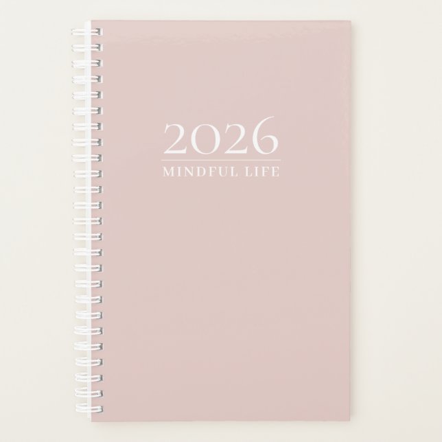 Blush Nude 2026 Planner | Custom Title & Initials Planer (Vorderseite)