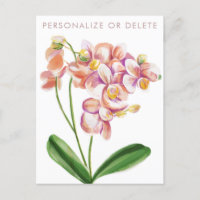 Blush Orchid Watercolor Cheminée Personalisiert