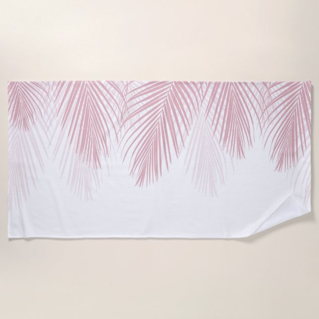 Blush Palm Blätter Finesse 2 #tropical #art Strandtuch (Vorderseite)