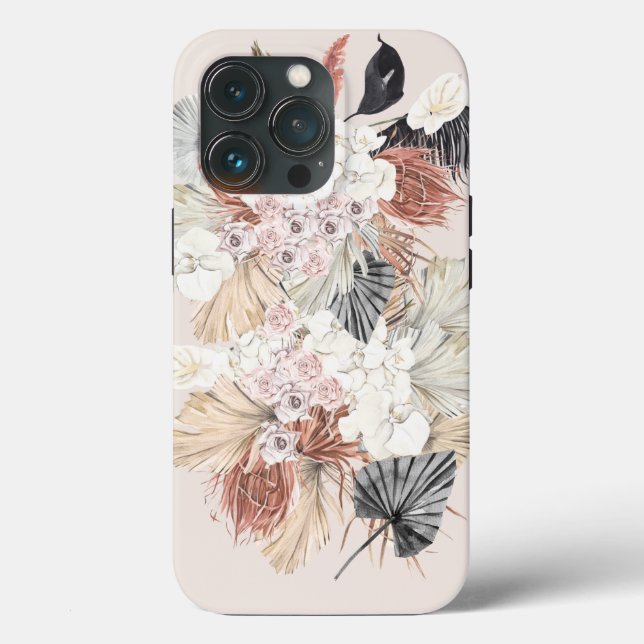 Blush Pampas Grass Floral Tropischer Dschungel Case-Mate iPhone Hülle (Rückseite)