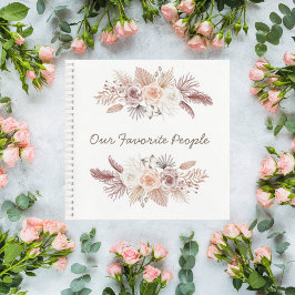 Blush Pampas Grass Wedding Guest Book Notizbuch