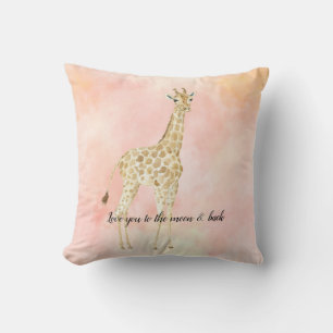 Blush Peach Giraffe Kissen