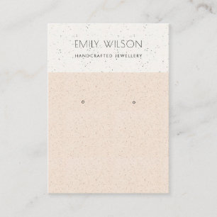 BLUSH PEACH KERAMIK TEXTURE EARRING DISPLAY LOGO VISITENKARTE