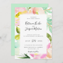 Blush Peach Mint Botanische Blumenhochzeit