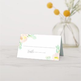 Blush Peach Mint Botanische Hochzeit Platzkarte