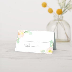 Blush Peach Mint Botanische Hochzeit Platzkarte