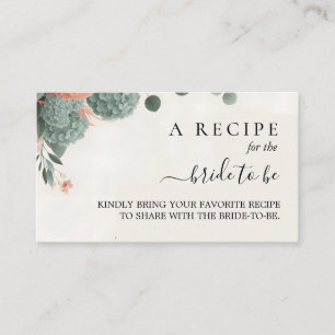 Blush Peach Minze Moss Sage Green Brautparty Begleitkarte