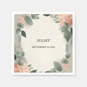 Blush Peach Minze Moss Sage Green Brautparty Serviette