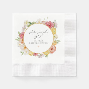 Blush & Peach Pastor Bloral Spring Brautparty Serviette