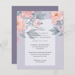 Blush Peach PEONIES Blue Wedite BUDGET