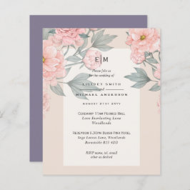 Blush Peach PEONIES Lilac Wedite BUDGET