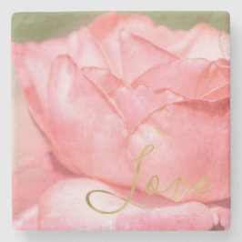 Blush Peach Rose Gold Inspiration Liebe Steinuntersetzer