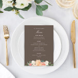 Blush Peach Wassercolor Farbgeblasene Farbe Menükarte<br><div class="desc">Französisch Grau perfekt für jedes Ereignis,  anpassen Sie den Backer,  ändern Sie die Farbe und/oder entfernen Sie das Muster.</div>