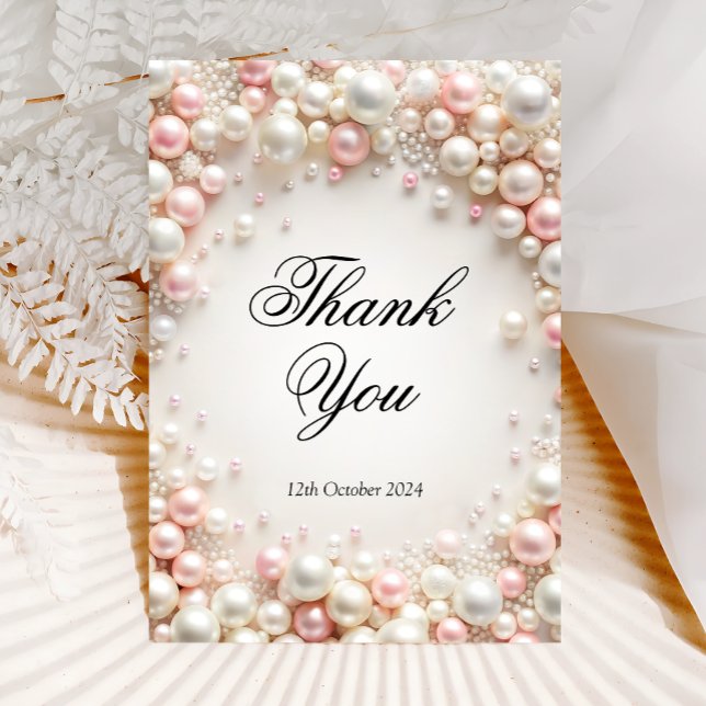 Blush Pearls Brautparty Danke, Card Dankeskarte (Von Creator hochgeladen)