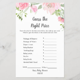 Blush Peonies raten das richtige Preisspiel Flyer