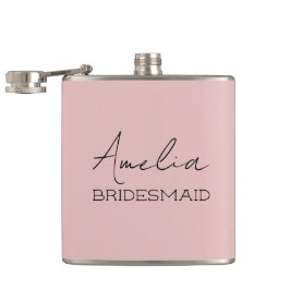Blush Personalisiert Bridesmaid Flachmann