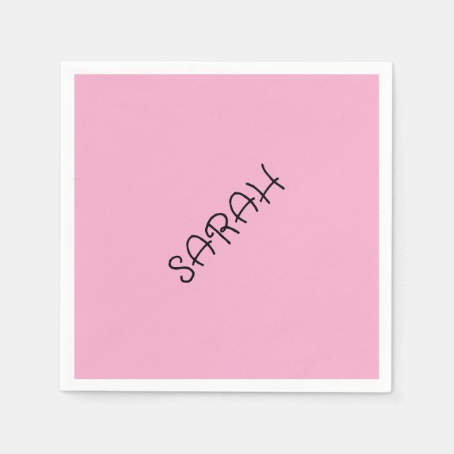 Blush Personalisiert Napkins Serviette (Vorderseite)