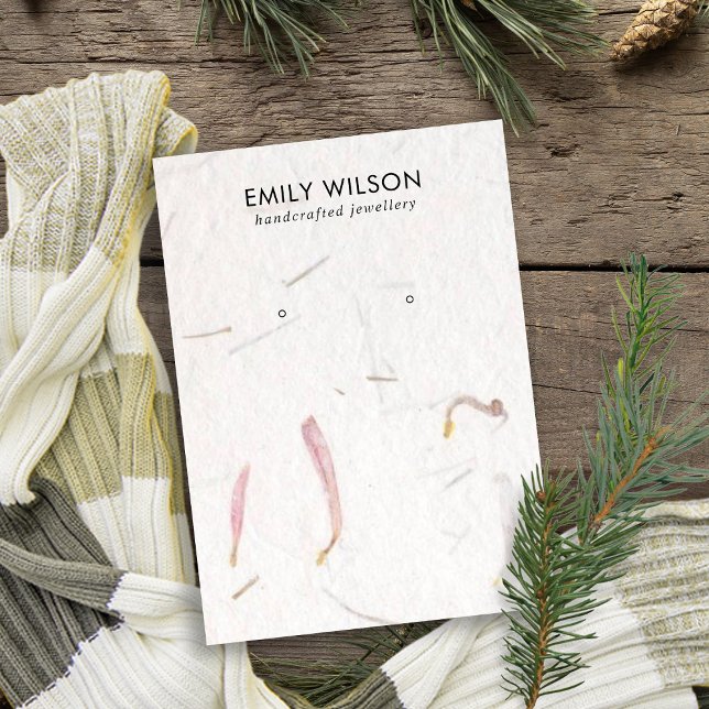 BLUSH PETA HANDMADE PAPER STUD EARRING DISPLAY CA VISITENKARTE (Von Creator hochgeladen)