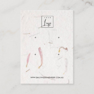 BLUSH PETAL HANDMADE PAPIER 2 STUDIERENDE OHRENANZ VISITENKARTE