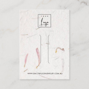 BLUSH PETAL HANDMADE PAPIER HAARKLIP DISPLAY KARTE