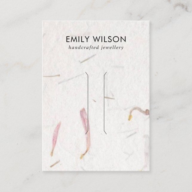 BLUSH PETAL HANDMADE PAPIER HAARKLIP DISPLAY KARTE (Vorderseite)