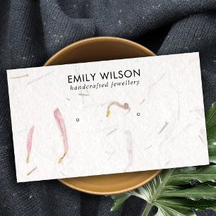 BLUSH PETAL HANDMADE PAPIER STUD EARRING DISPLAY VISITENKARTE