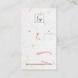 BLUSH PETAL HANDMADE PAPIER STUD EARRING DISPLAY VISITENKARTE