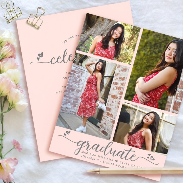 Blush Pink 4 Foto Budget Abschluss Skript einladen (Von Creator hochgeladen)