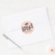 Blush Pink Abschluss Fett Moderne Typografie Runder Aufkleber (Umschlag)